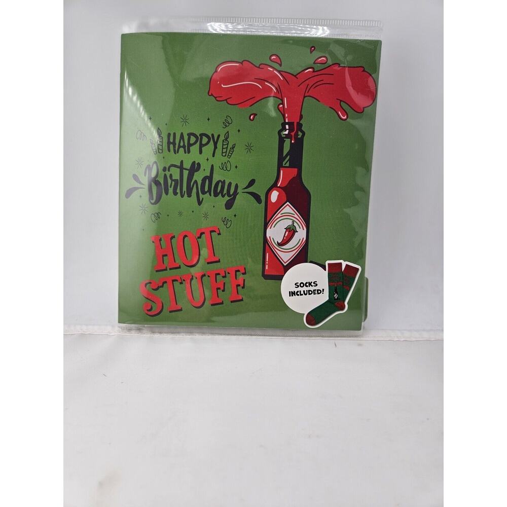 Birthday With Socks "Hot Stuff" By Two Left Feet NEW